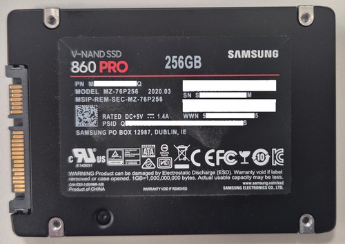 Ssd samsung 860 pro 256gb - samsung,